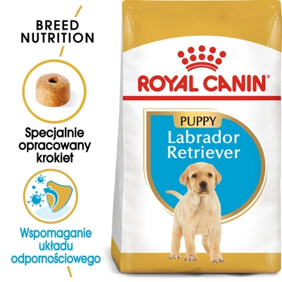 ROYAL CANIN Labrador Retriever Puppy 12kg karma sucha dla szczeniąt do 15 miesiąca, rasy labrador retriever/Opakowanie uszkodzone (1462,1467) !!! 