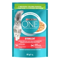 Purina One Sterilcat z indykiem i zieloną fasolką 85g