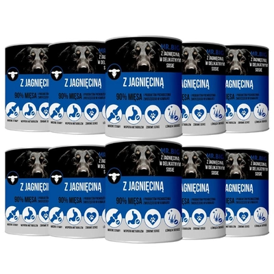 Mr.BIG kawałki w sosie z jagnięciną 10x400g dla psa