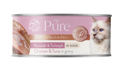 PetRepublic Pure kurczak & tuńczyk w sosie 80g