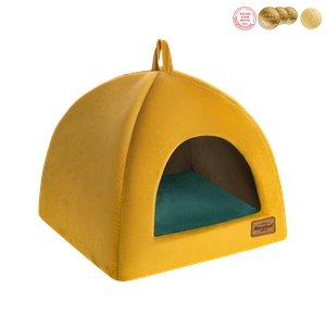 RECOBED budka dla psa Welurove miodowa S 40x40cm