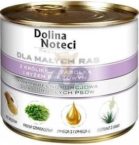 Dolina Noteci PREMIUM dla psów małych ras z królikiem, fasolką i ryżem 185g