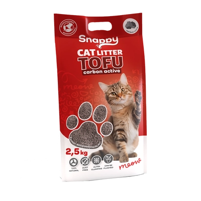SNAPPY ŻWIREK DLA KOTÓW TOFU biodegradowalny z węglem aktywnym 2,5kg 