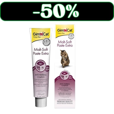 GIMBORN Gim Cat Malt-Soft Extra Pasta odkłaczająca dla kota 200g, data ważności 17.01.26r.  
