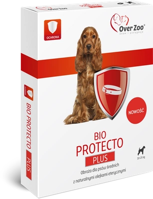 OVER ZOO Obroża BIO PROTECTO Plus dla psów średnich 60cm