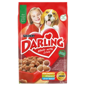 PURINA Darling z pyszną mieszanką wołowiny i kurczaka 10 kg / Opakowanie uszkodzone (4731,4990,5044)
