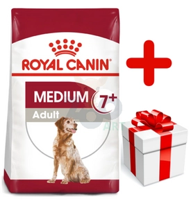 ROYAL CANIN Medium Adult 7+ 15kg karma sucha dla psów starszych od 7 do 10 roku życia, ras średnich + niespodzianka dla psa GRATIS!
