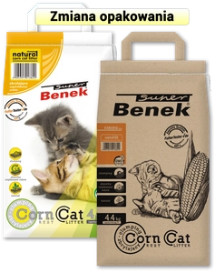 SUPER BENEK Żwirek kukurydziany Corn zapach Naturalny 7L -4,4 kg / Opakowanie uszkodzone (2461,2622) !!! ) !!!