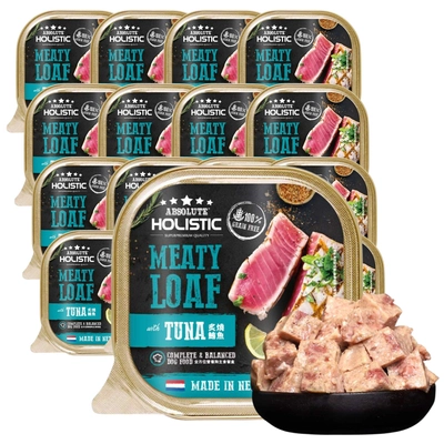 Absolute Holistic Complete & Balanced Meaty Loaf Wet Tray - Tuna 16x100g dla psa