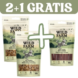 WILD FARM przysmaki dla kota 3x50g