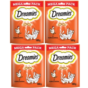 DREAMIES Mega Pack 4x180g - przysmak dla kota z pysznym kurczakiem