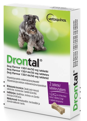 VETOQUINOL Drontal - Dog Flavour Tabletki Dla Psów 2tabl. (kostki)