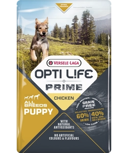 VERSELE-LAGA Opti Life Prime Puppy 2,5kg - karma bezzbożowa dla szczeniąt z kurczakiem