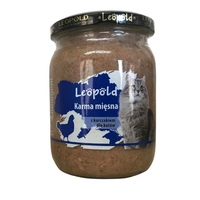 Leopold Karma mięsna z kurczakiem dla kotów 500g (Słoik)