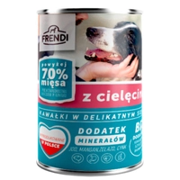 Frendi kawałki w delikatnym sosie z cielęciną 400g dla psa