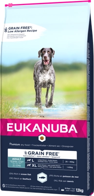 EUKANUBA Adult Large Grain Free 12kg Opakowanie uszkodzone (2739,2742,4245,4136,4996)
