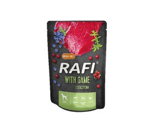 RAFI z dziczyzną dla psa - saszetka 300g (czarne opakowanie)