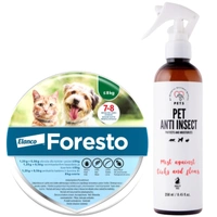 ELANCO Foresto Obroża dla kotów i psów poniżej 8kg + PETS ANTI INSECT 250ml