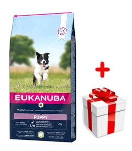 EUKANUBA Puppy&Junior Small/Medium Lamb&Rice 12kg + niespodzianka dla psa GRATIS!