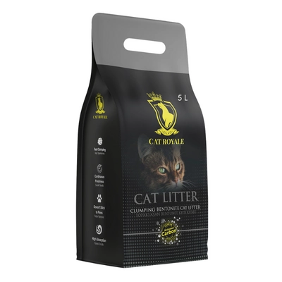 Cat Royale Activated Carbon żwirek bentonitowy 5l - 4kg / Opakowanie uszkodzone (1760) !!!