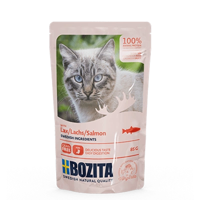 BOZITA Kawałki w sosie z łososiem (saszetka) 85g