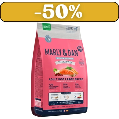 Marly & Dan Adult Dog Large Breed Fresh Salmon Holistic & Hypoallergenic 4kg sucha karma/Opakowanie uszkodzone (1975) !!! 
