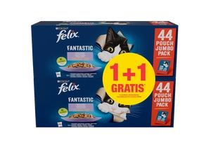 Felix w galaretce MIX MIĘSNY saszetka 44x85g 1 +1 GRATIS