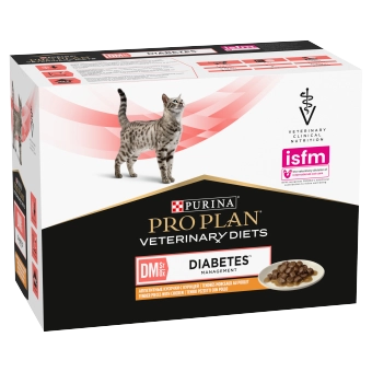 PRO PLAN Veterinary Diets DM St/Ox Diabetes Management Karma dla kotów 10x85g