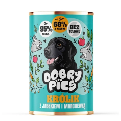 Dobry Pies Królik z jabłkiem i marchewką 400g