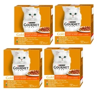 Purina Gourmet Gold kawałki w sosie mix(kaczka, pstrąg, królik, cielęcina) 32x85g