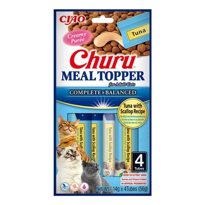 INABA  Cat Meal Topper Tuna With Scallop Recipe 4x14 (56g)