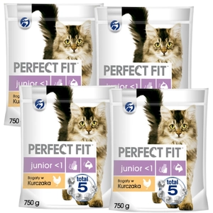 PERFECT FIT (Junior) 4x750g Bogaty w kurczaka - sucha karma dla kota