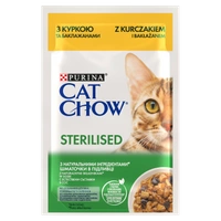 CAT CHOW Sterilised Karma dla kotów z kurczakiem i bakłażanem w sosie 85g