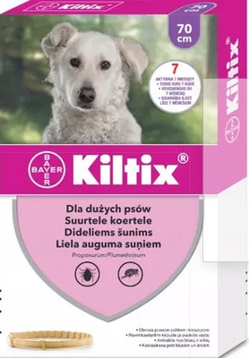 BAYER Kiltix Obroża dla psów dużych dł, 70cm + niespodzianka dla psa GRATIS!