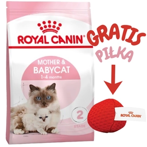 ROYAL CANIN Mother&Babycat karma sucha dla kotek w okresie ciąży, laktacji i kociąt od 1. do 4. miesiąca życia 2 kg + Royal Canin piłka dla kota GRATIS!!