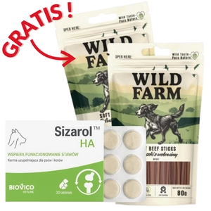BIOVICO Sizarol HA 30tabl.+ GRATIS WILD FARM paluszki z wołowiny 2x80g