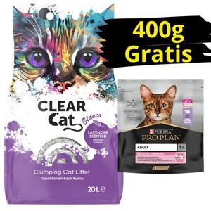 Clear Cat Blanco Lawenda żwirek bentonitowy 20l
