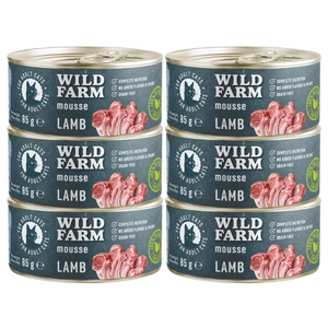 WILD FARM Mousse Lamb 6x85g - bezzbożowy mus dla kota