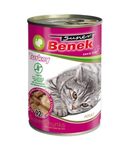 Super Benek KOT bezzbożowe kąski z indykiem w sosie 415g