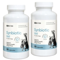 Lab-v Synbiotic Vet – Wsparcie zdrowia układu pokarmowego i mikroflory jelitowej dla psów i kotów 2x90 kapsułek