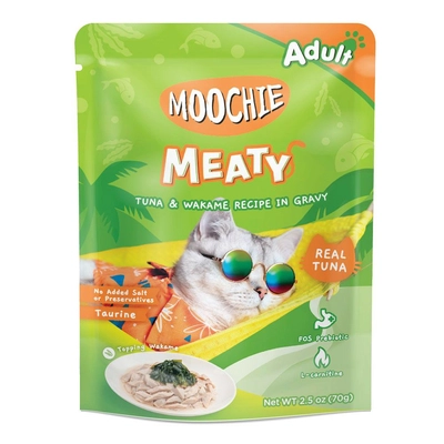 MOOCHIE Tuna & Wakame In Gravy 70g mokra karma dla kota (Tuńczyk i wodorosty wakame w sosie)