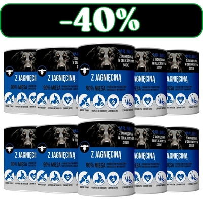 Mr.BIG kawałki w sosie z jagnięciną 10x400g dla psa