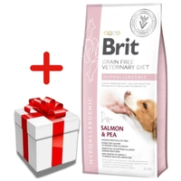 Brit GF veterinary diets dog Hypoallergenic 12 kg + NIESPODZIANKA DLA PSA GARTIS!!