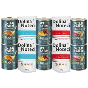 Dolina Noteci 4x500g + WILD FARM Superfood 6x400g Mix Smaków