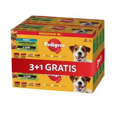 PEDIGREE Adult Mix Smaków w sosie 120+40 GRATIS