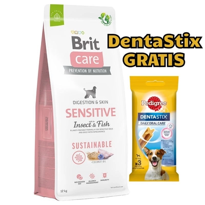 BRIT CARE Sustainable Sensitive Insect & Fish 12kg opakowanie uszkodzone (1940,2298,2300,2477)