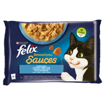 FELIX Sensations Sauces Karma dla kotów rybne smaki w sosie 4x85g