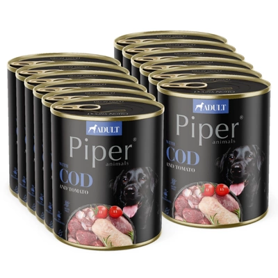 DOLINA NOTECI Piper dla psa z dorszem i pomidorem 12x800g