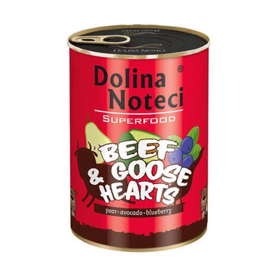 DOLINA NOTECI PREMIUM SUPERFOOD wołowina z sercami z gęsi 400g