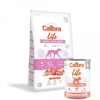 Calibra Dog Life Junior Large Breed Lamb 12kg + CALIBRA Puppy & Junior Lamb with rice 400g